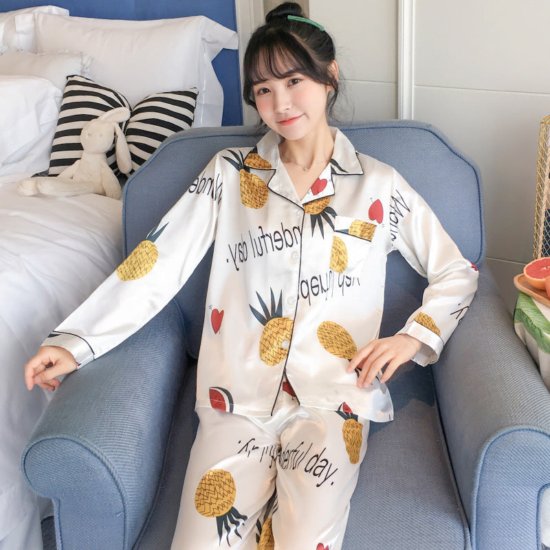 Pajamas Women  Long-Sleeved Silk
