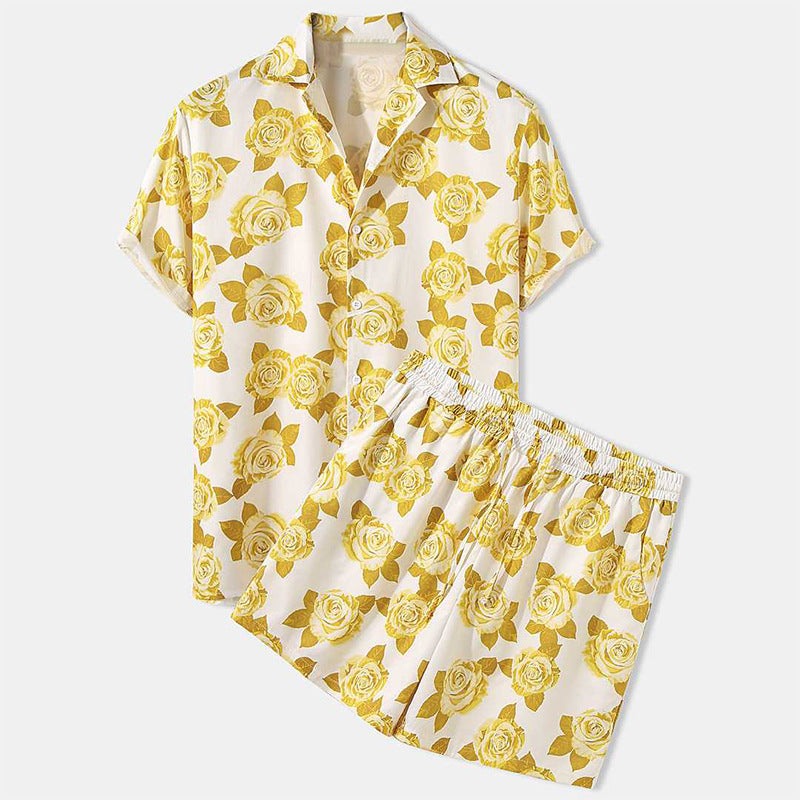 New Men's Hawaii Beach Print Suit