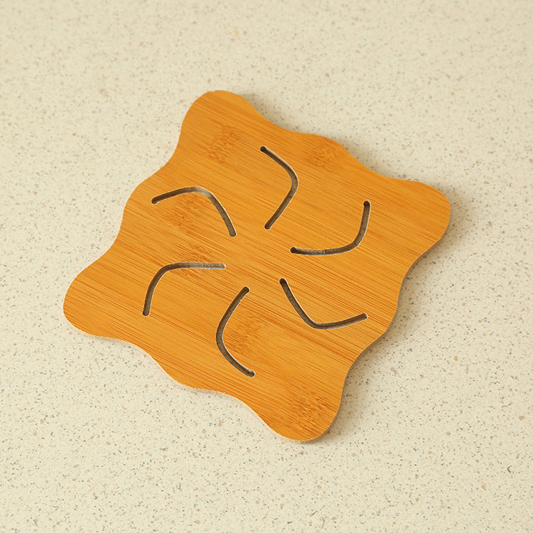 Hollow Wooden Coaster, Thick Heat Insulating Heat Resistant Kitchen Mat