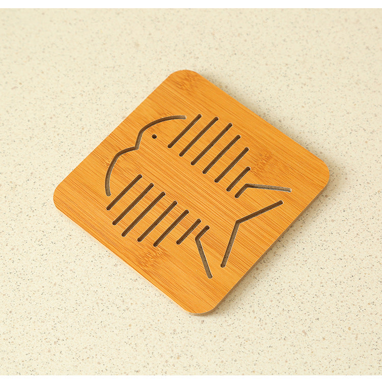 Hollow Wooden Coaster, Thick Heat Insulating Heat Resistant Kitchen Mat