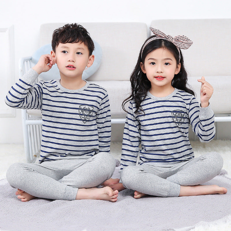 Children'S Underwear Suit Boys And Girls Long-Sleeved Baby Cotton Autumn Clothes Long-Sleeved Cotton Sweater