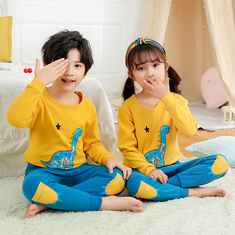 Children'S Underwear Set, Pure Cotton Warmth, Middle And Small Children'S Autumn Clothes Long Trousers