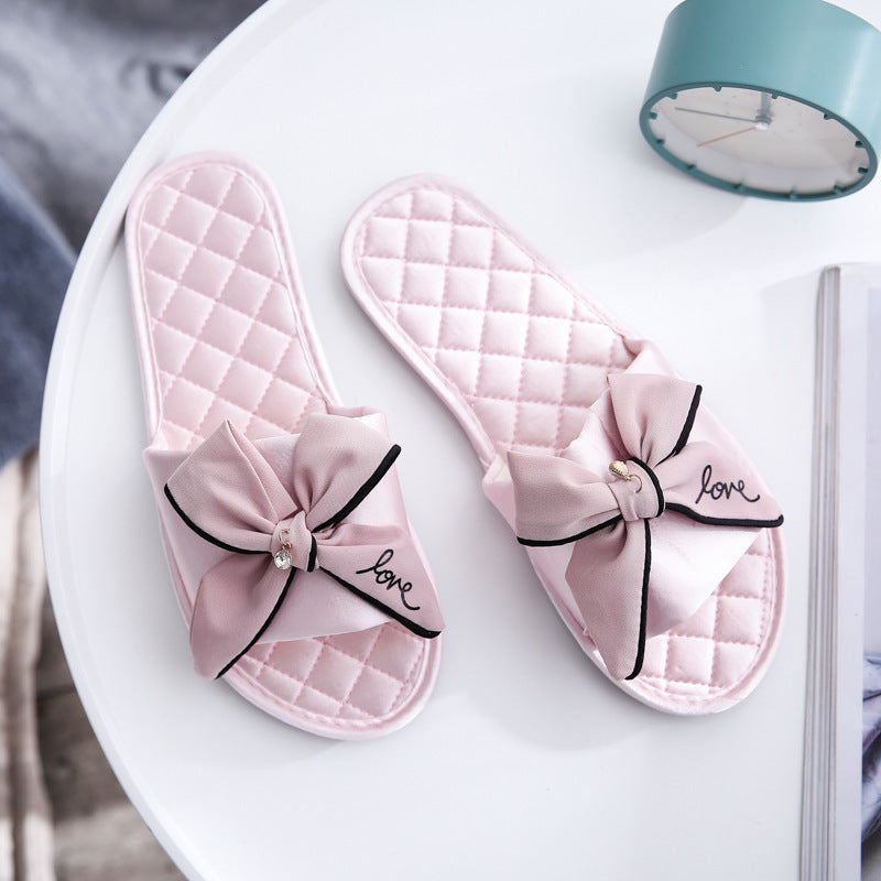 Plaid Silk Small Fragrance Home Slippers Women