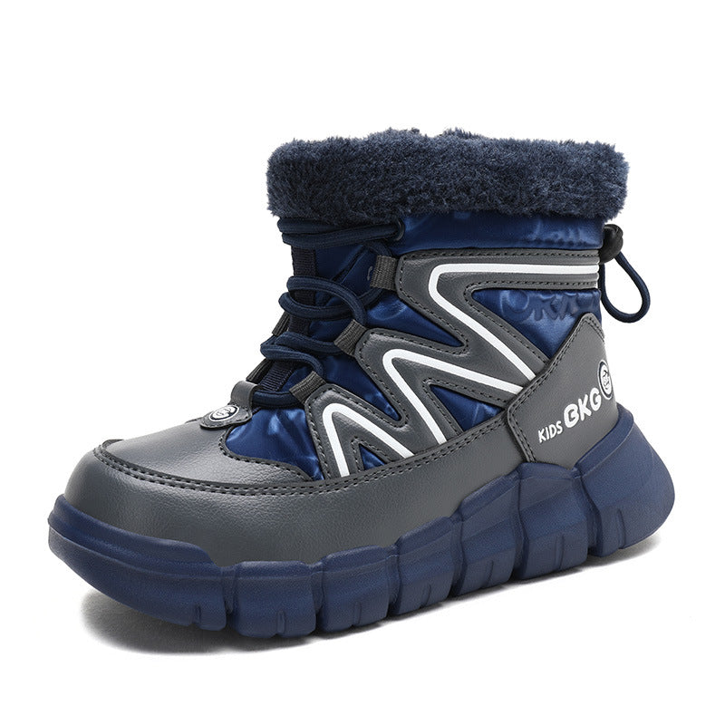 Children's Big Cotton Plus Velvet Thick Warm Snow Boots