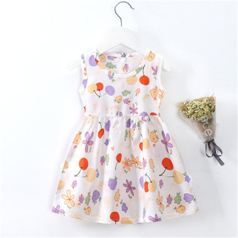 8 Style Baby Girls Dress 2021 Summer Cute Cartoon Baby Princess Birthday Party Knitted Dresses Toddler Costume Infant Kids Clothes