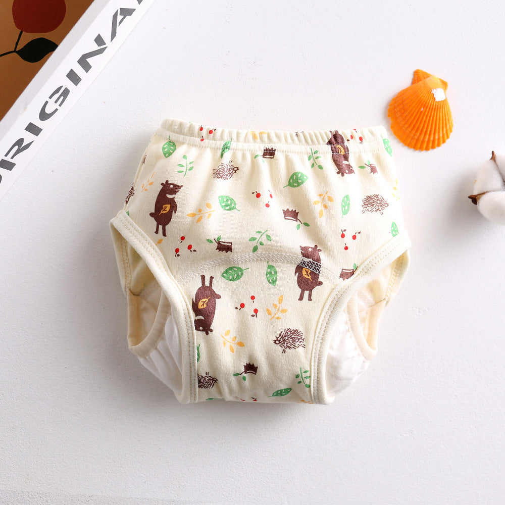 New Korean Wing Guard Baby Gauze Diaper Waterproof Diaper Cotton Diaper Pocket Baby Learning Pants Pull-Up Pants
