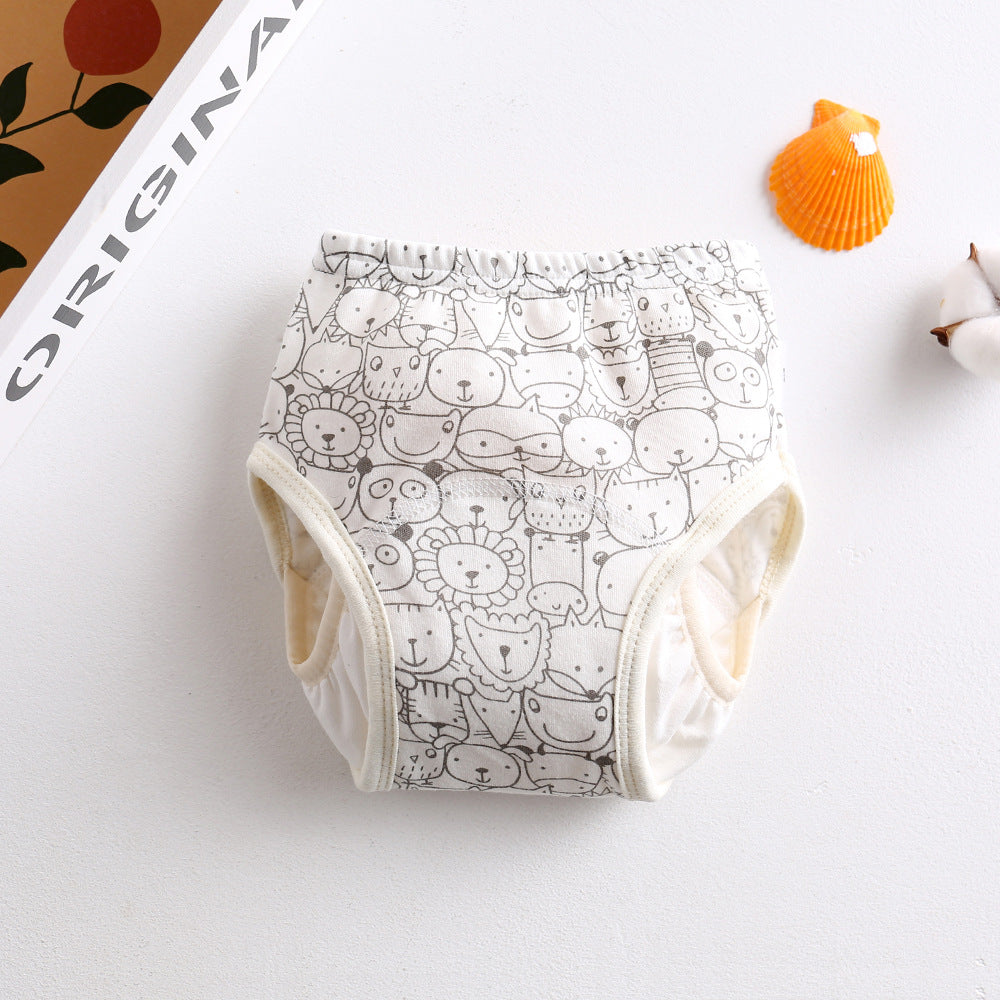 New Korean Wing Guard Baby Gauze Diaper Waterproof Diaper Cotton Diaper Pocket Baby Learning Pants Pull-Up Pants