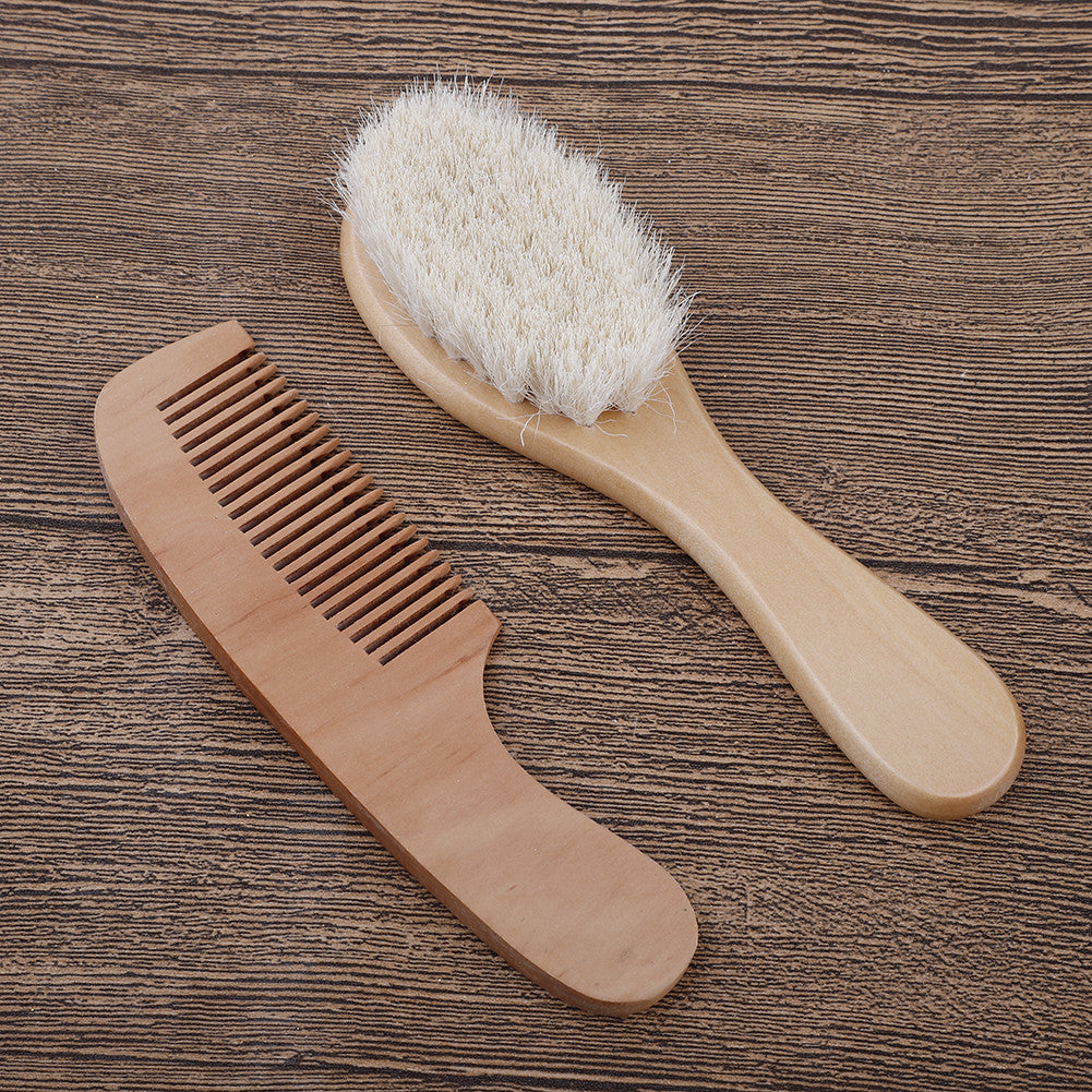 Wooden comb and hair brush