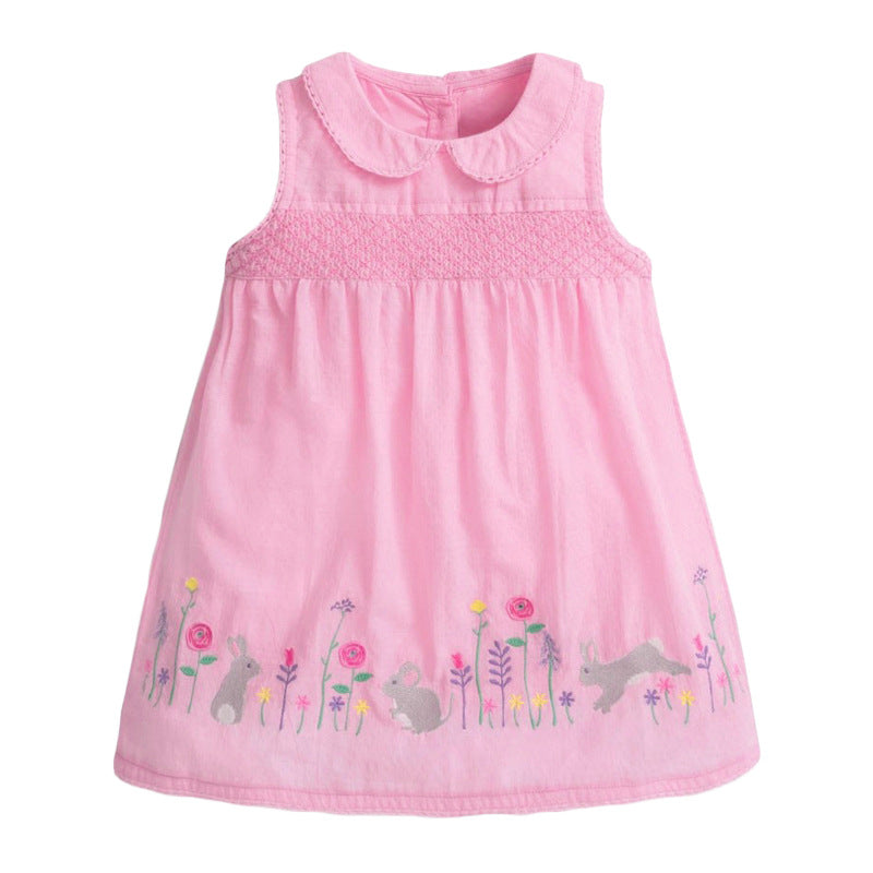 Children'S Dress European And American Children'S Summer New Style Girl Dress Cotton Short-Sleeved Children'S Dress