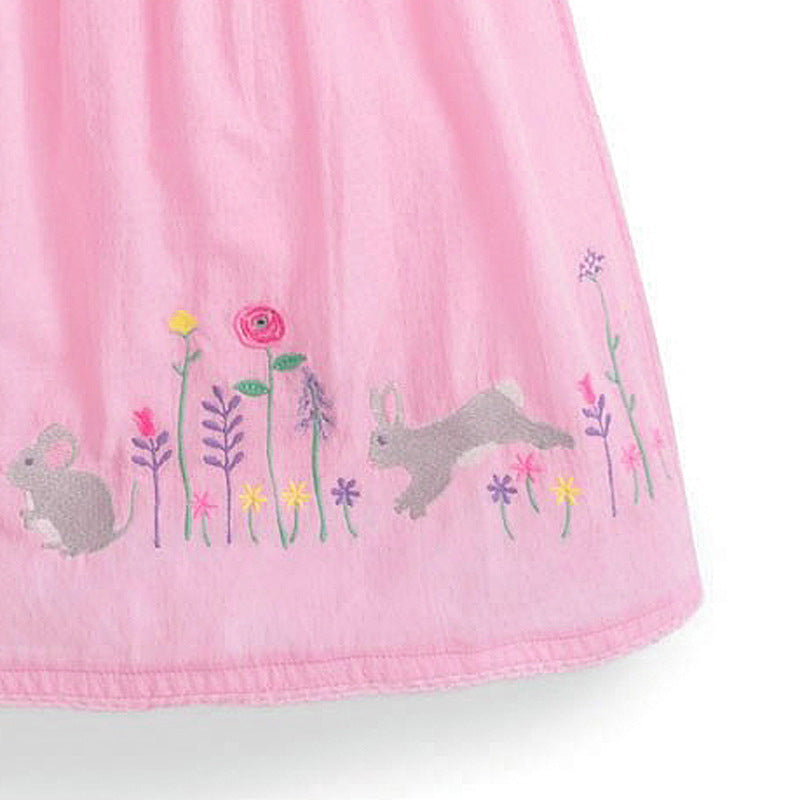 Children'S Dress European And American Children'S Summer New Style Girl Dress Cotton Short-Sleeved Children'S Dress