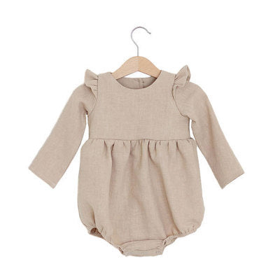 Newborn Baby Girl Rompers for 0-24M Long Sleeve Romper Jumpsuits  One-piece Fashion Organic Cotton