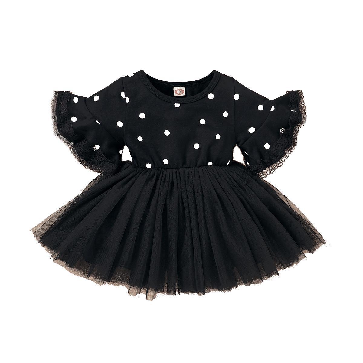 Western Polka Dot Bouffant Net Gauze Skirt Female Baby Fashion