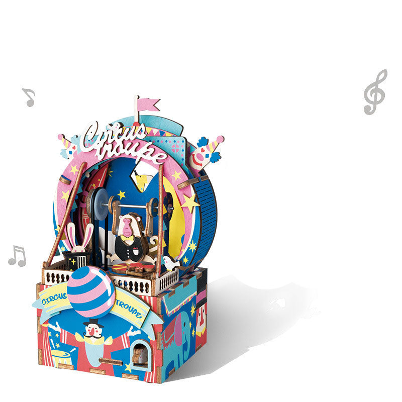 Ruotairuolai Diy Music Box Handmade Wooden Puzzle Creative Music Box