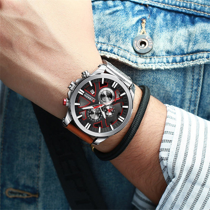 Quartz Belt Watch Six-hand Multi-function Calendar Men's Watch