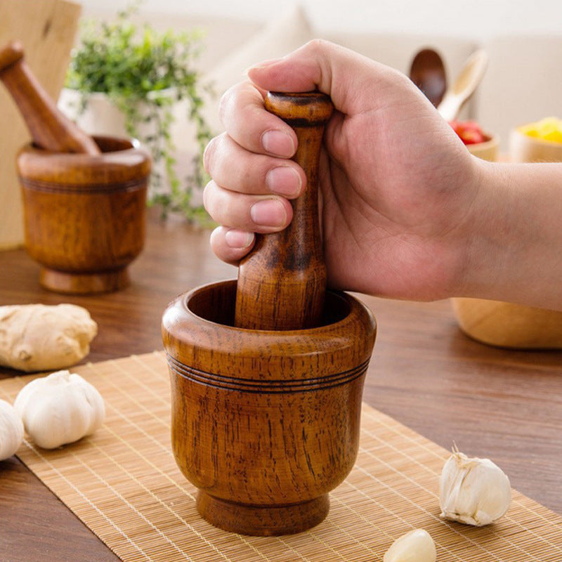 Wooden Garlic Grinder Wear Resistant Durable Manual