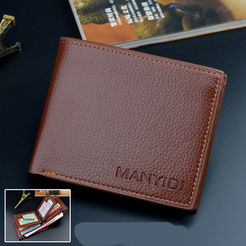 Men's Wallet Short Style Multifunctional Fashion Casual Iron Edge