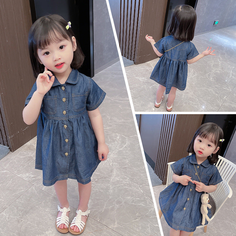 Pure Color Princess Dress Cute Korean Dress Summer
