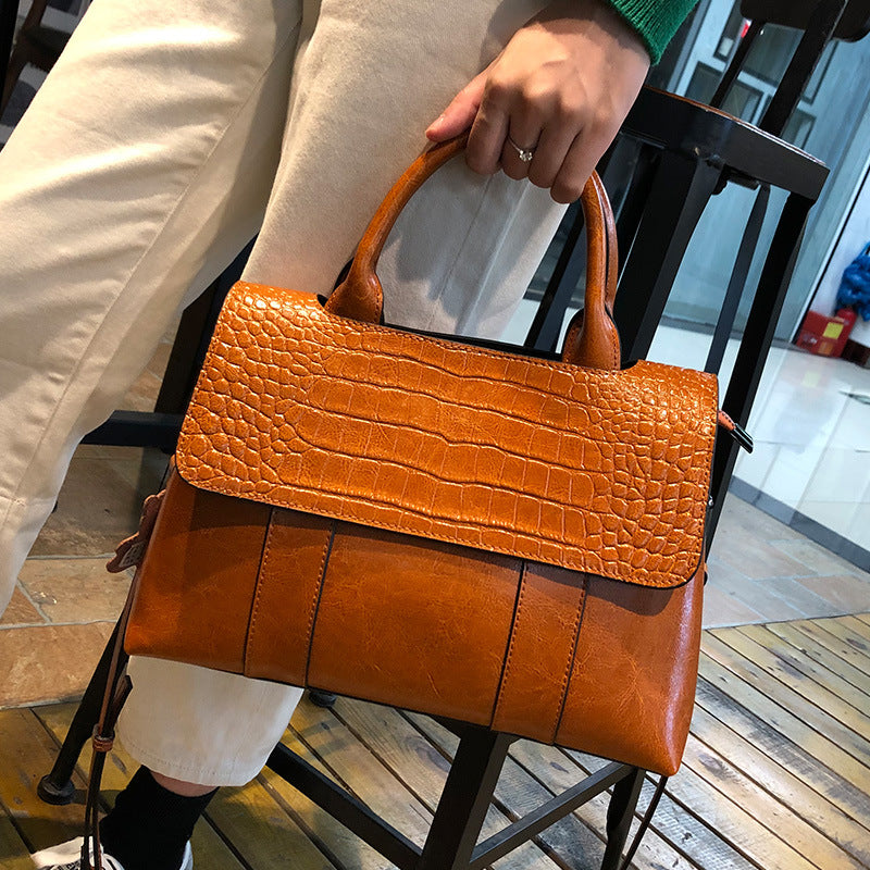 Stylish leather handbag