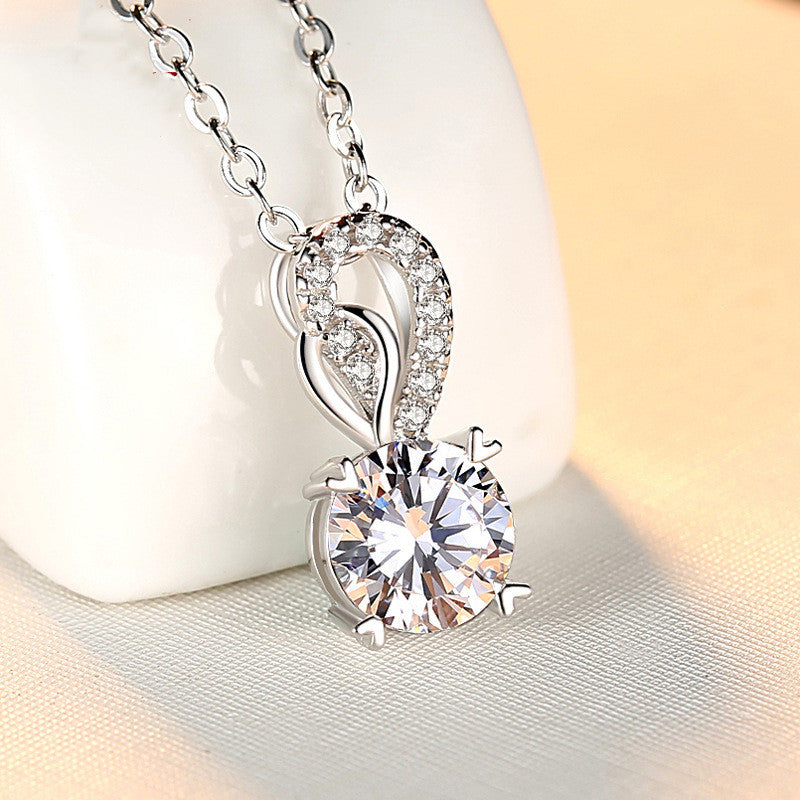 Silver Necklace Heart-shaped