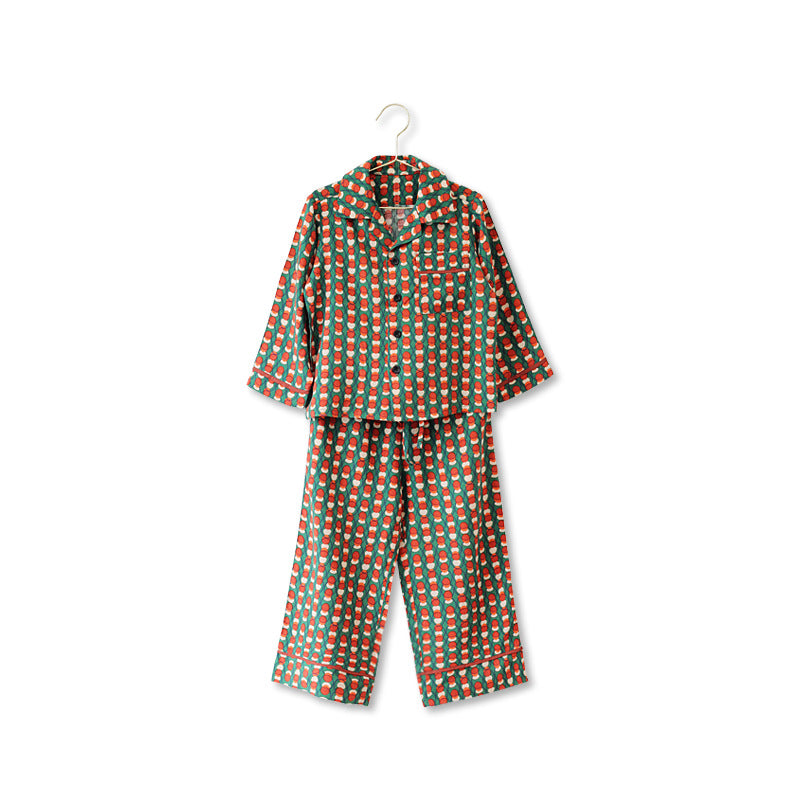 Style Children's Clothing Retro Printed Cotton Suits For Boys And Girls