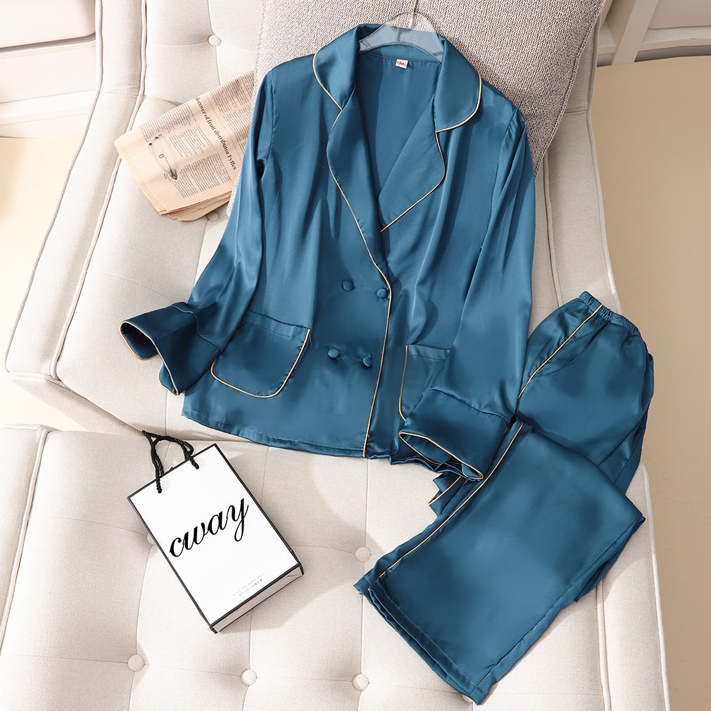 Multi-color Optional Home Comfort Ladies Suit Thin Ice Silk