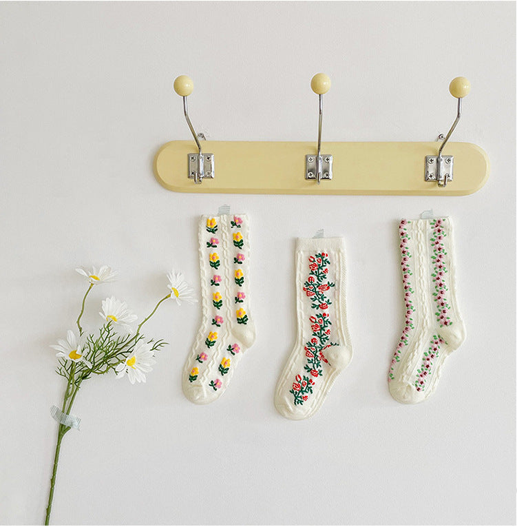 Children's socks with ribbon