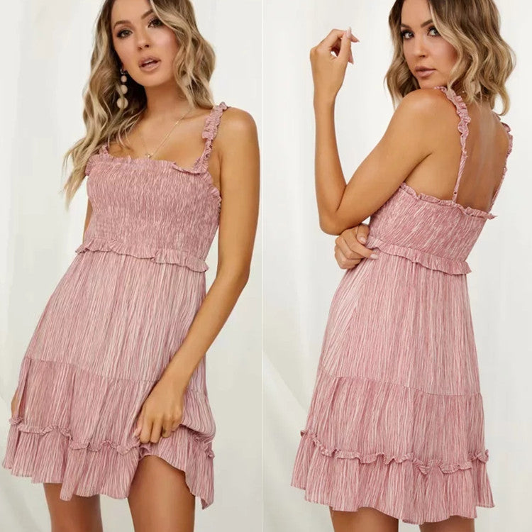 summer French classic dress