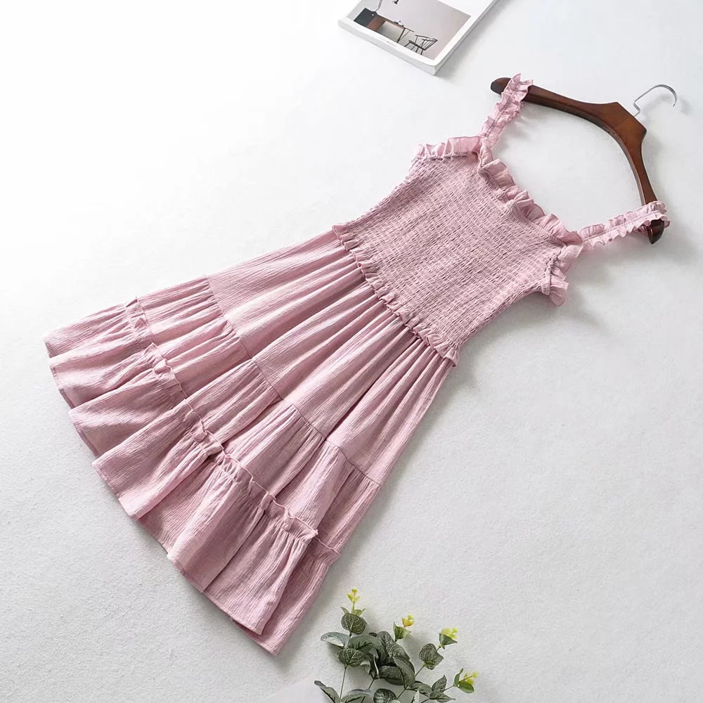 summer French classic dress