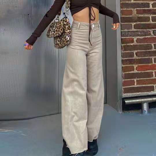 European And American Style Street Hot Girl High Waist Was Thin And Casual