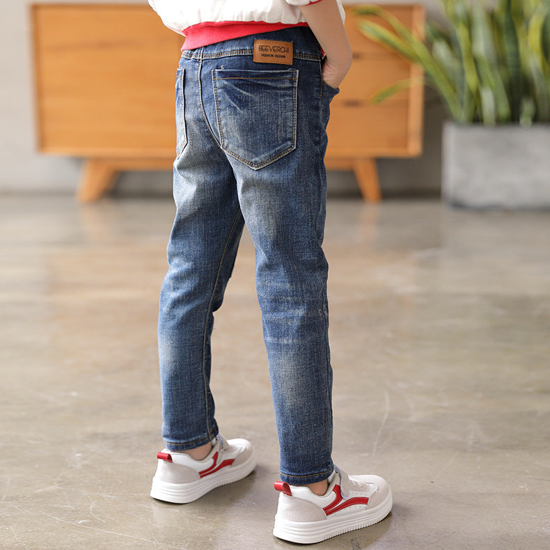Boys Denim Trousers Spring And Autumn New