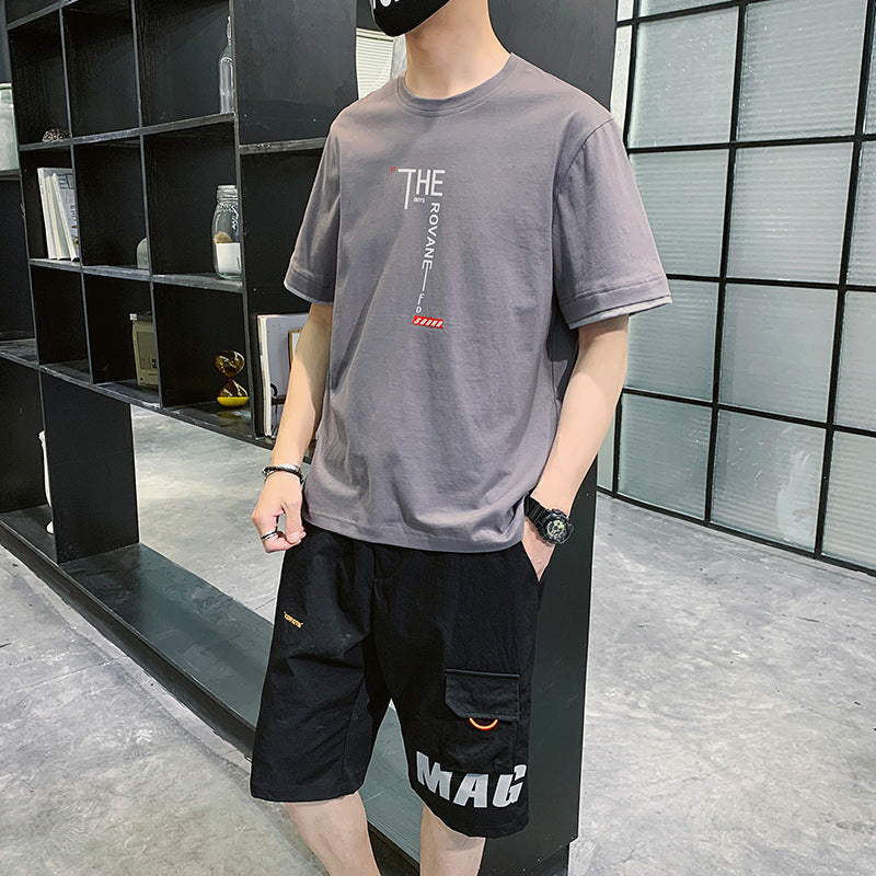 Summer New Men''s Hip-hop, Korean Style Short Sleeve T-shirt, Loose And Casual, With Sportswear