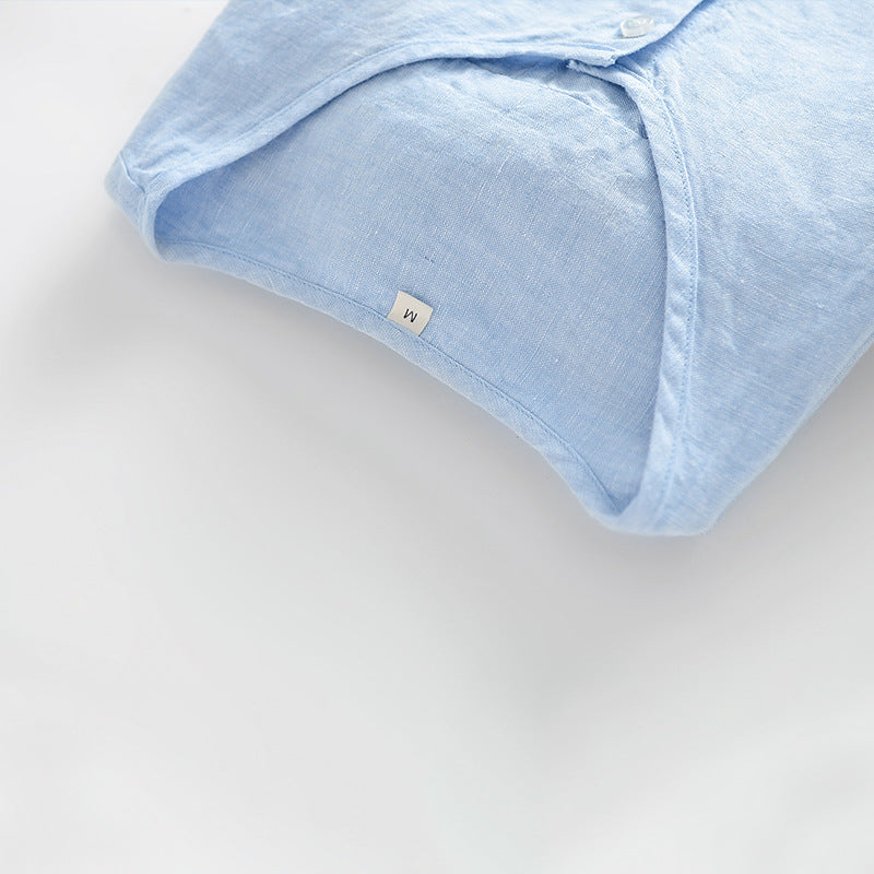 Men's Linen Shirt Sleeveless Vest