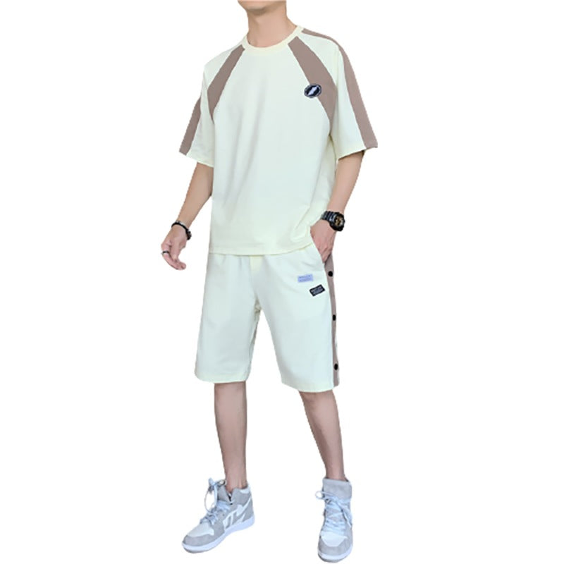 Men's Casual Sports Korean T-shirt Men's Compassionate Daily Spot Shorts Suit