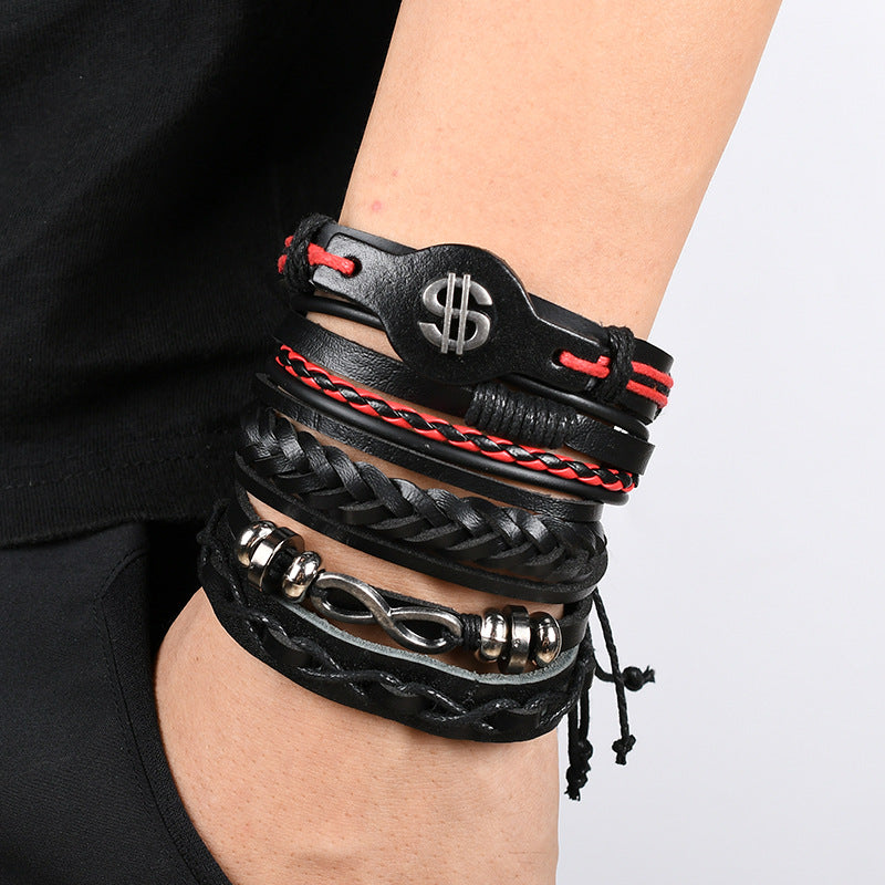 Real Leather Hand-Woven Men's Bracelet