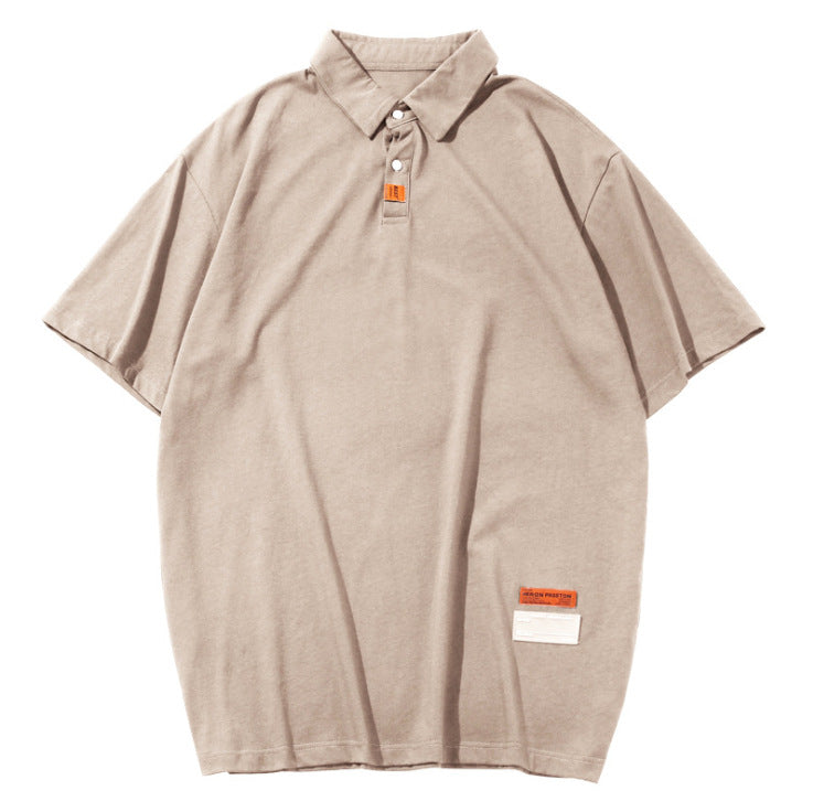 Loose Solid Color Casual POLO Shirt