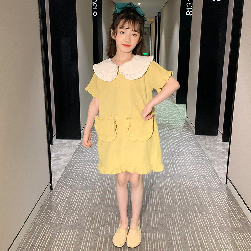 New Net Red Korean Cotton Dress Doll Collar Summer Skirt