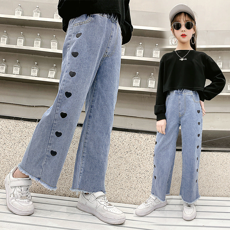 Girls' Jeans 9 Wide-leg Pants