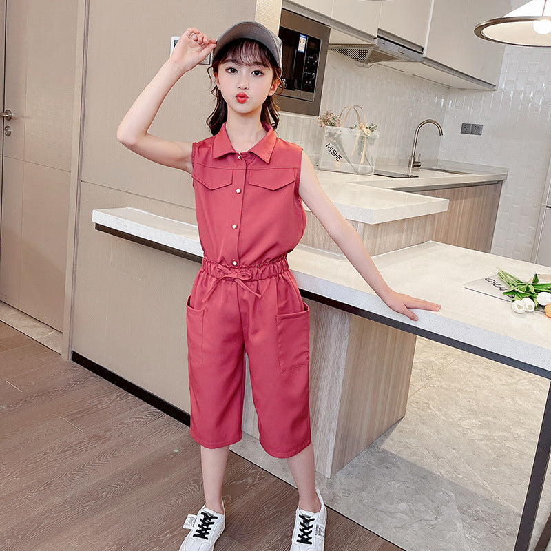 Children'S Summer Sports Big Clothing Girl Korean Version