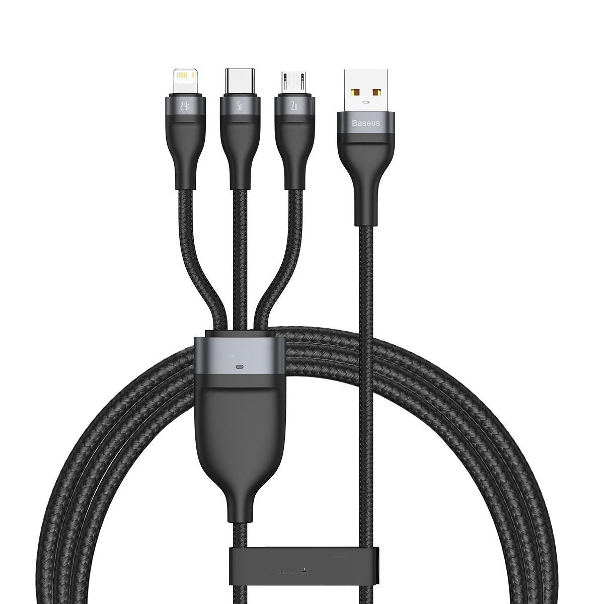 Fast Charging Data Cable USB Three-port Mobile Phone Charging Cable
