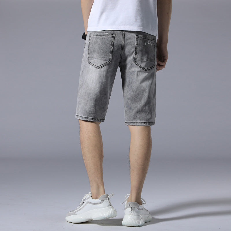 Denim Pants Men's Trend Brand Short Jeans Men's Youth Fashion Men's Shorts Denim Trend