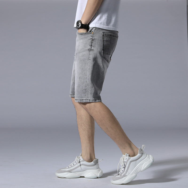 Denim Pants Men's Trend Brand Short Jeans Men's Youth Fashion Men's Shorts Denim Trend