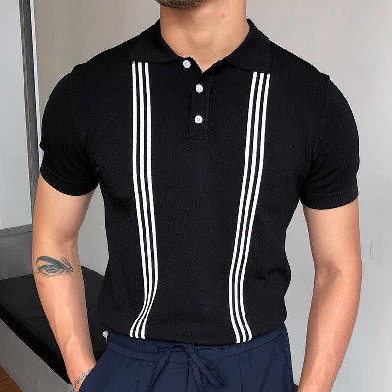 Fashion Men's Striped Casual Thin T-shirt