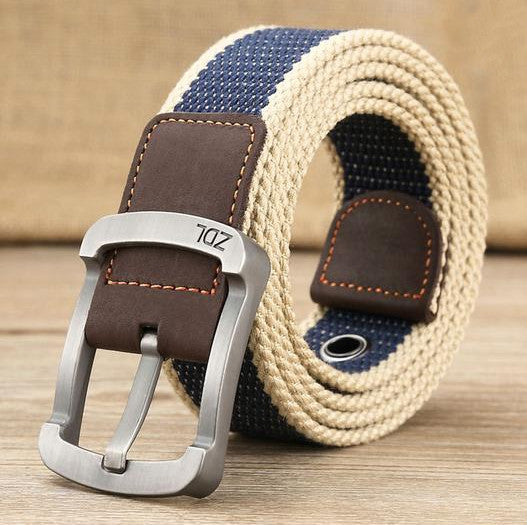 Canvas belt men's pin buckle belt
