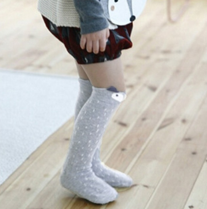 Spring and Autumn Cartoon Cute Fox Dot Stereo Breathable Children's Socks Boys and Girls Baby Cotton Socks