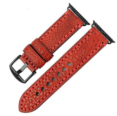 Watch strap with layer of cowhide