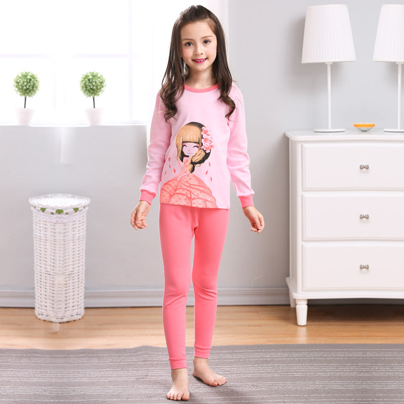 Children's long sleeve girls pajamas