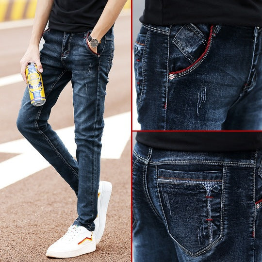 Jeans Slim Fit Plus Velvet Thickened Business Stretch