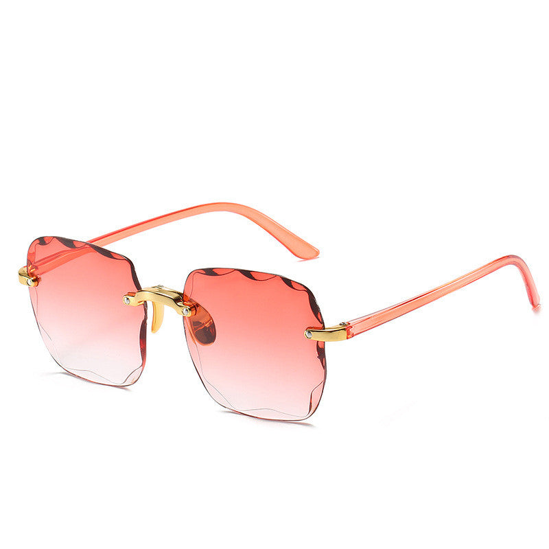 Large frame square sunglasses with trim