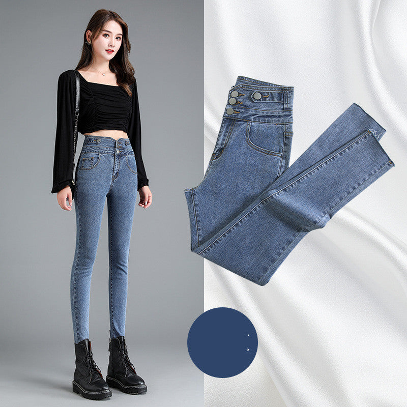 Women's high waist stretch jeans