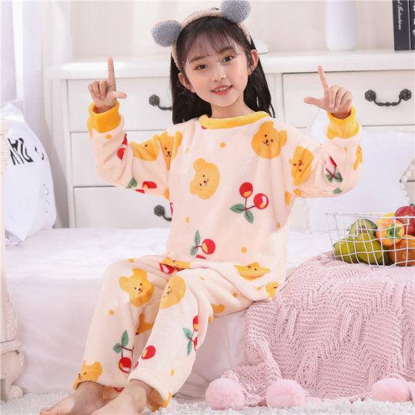 Children's Pajamas Women's Winter Plus Velvet Thick